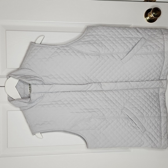 Orvis quilted vest mini diamond zip vest gray dove NWT large - Picture 1 of 10